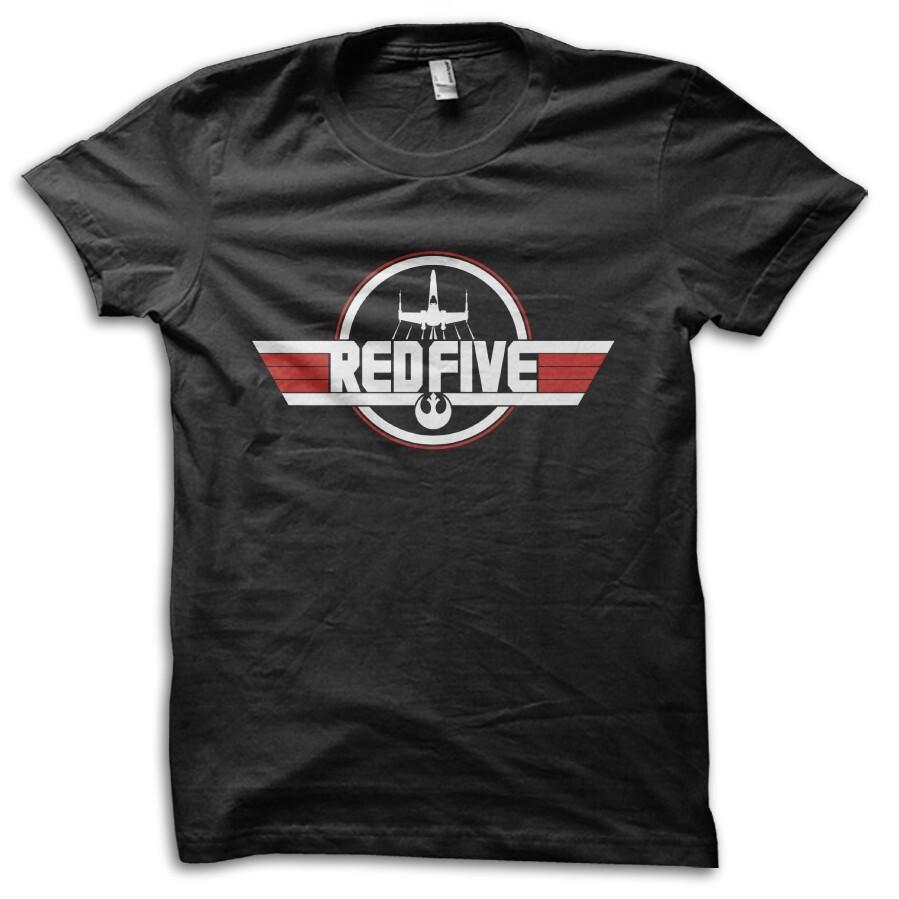 

Red Five X-Wing Fighter Parody Sci-Fi Inspired by Star Wars T-shirt M5575 4XL