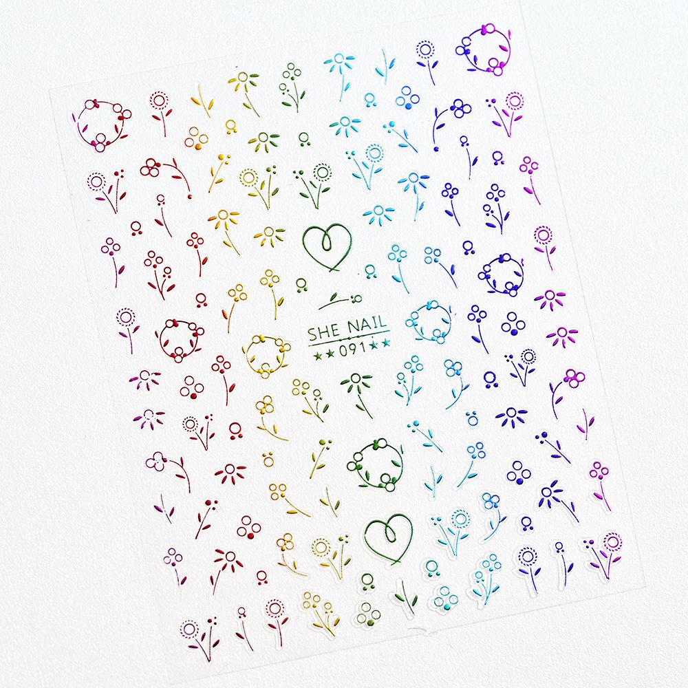 Black Heart-Shaped Japanese Manicure Sticker, Small Fresh Lines Love Striped Nail Decorative Decal