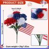 Red White Blue Plastic Artificial Chrysanthemum Flower For Independence Day Holiday Decoration Vase Flower Arrangement
