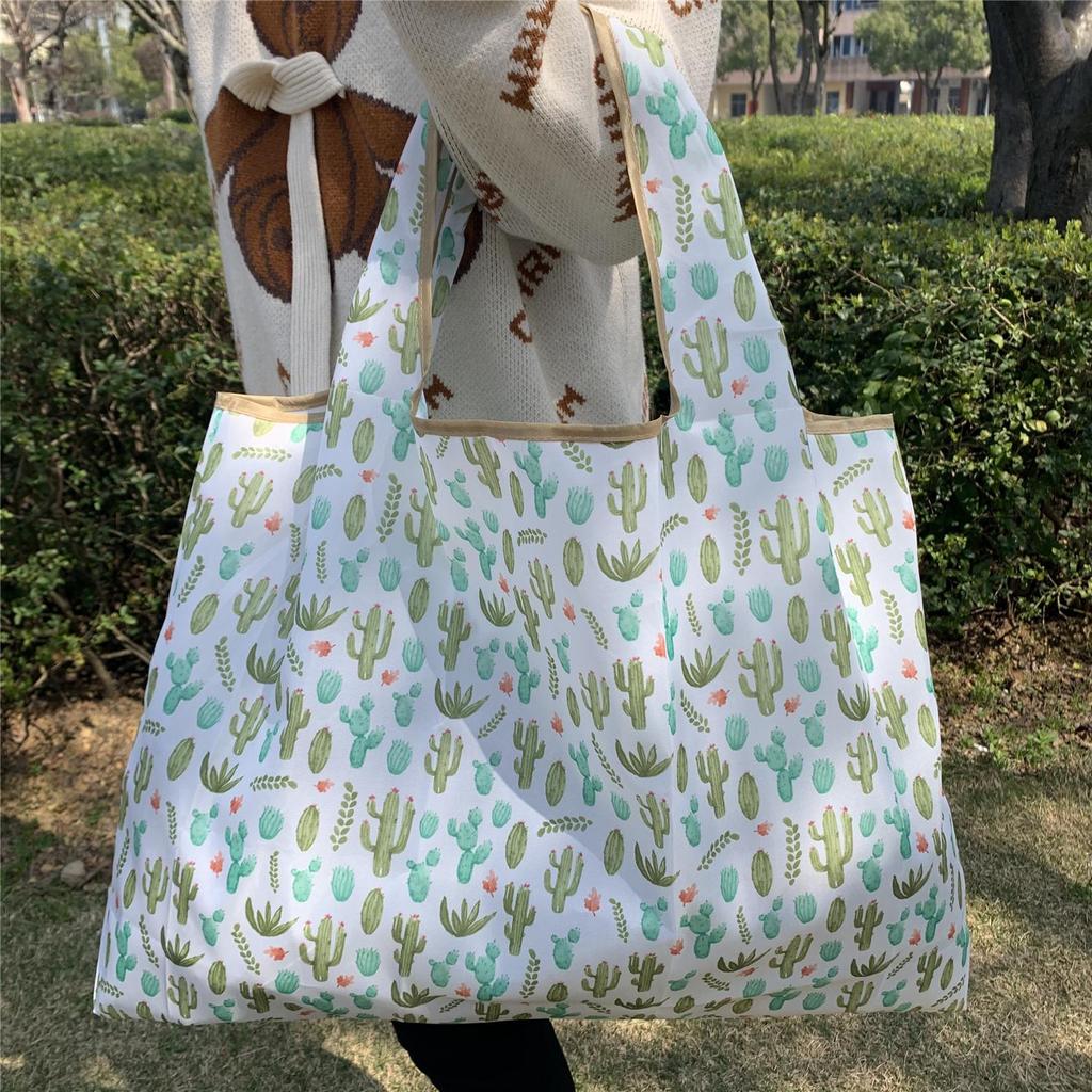 Eco-Friendly Foldable Korean Style Portable Shopping Bag - Medium Size Handbag