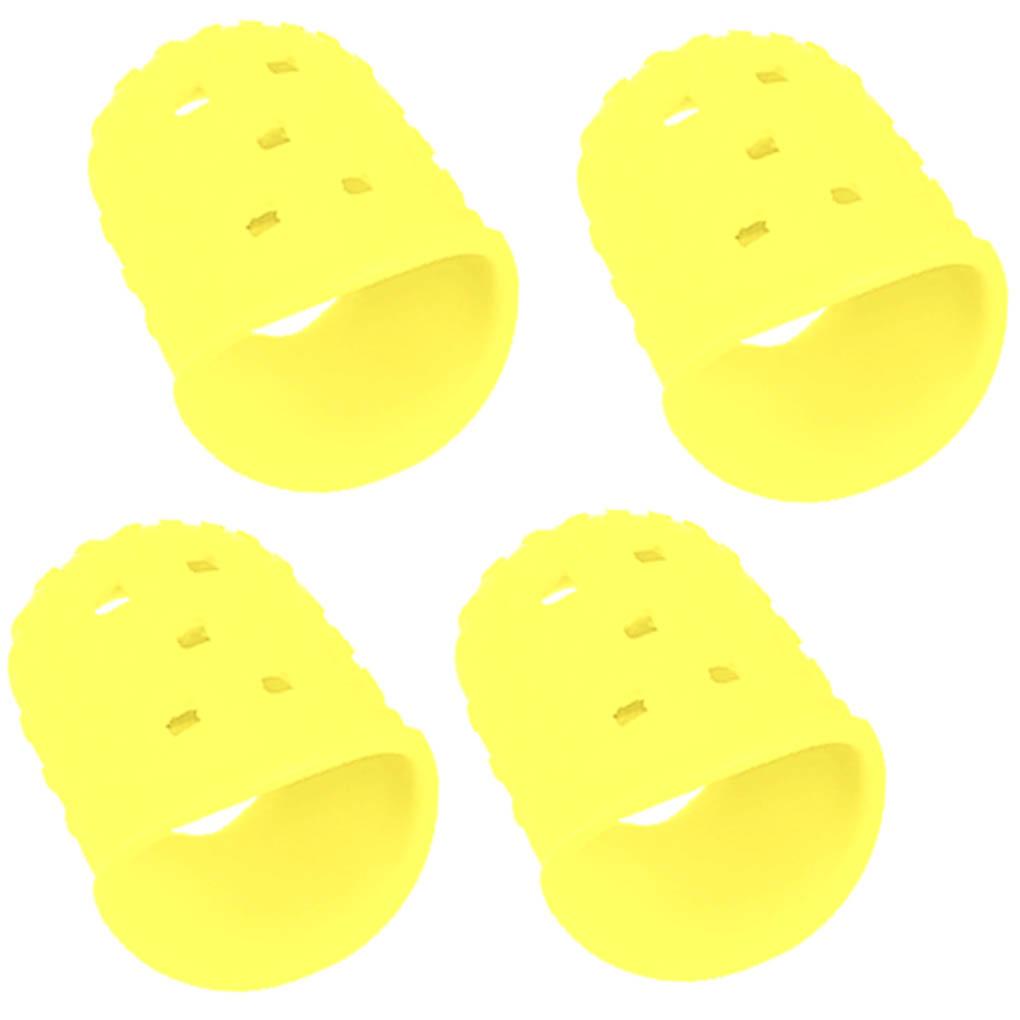 4pc Guitar Playing Left Hand Protector Ukulele Guitar Fingertip Protective Cover