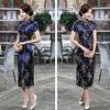 Dámské spodničky velké velikosti Cheongsam čínský styl Vintage satén Vynikající letní Qipao pro jevištní show