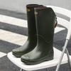 Unisex High-Top Waterproof Rain Boots - Lightweight, Non-Slip, Long Rubber Overshoes for Outdoors