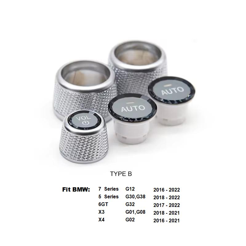 Crystal Car Volume Air Conditioning Control Knob Button Cover Replacement For BMW F30 F10 F25 F15 F02 G30 G01G02 Mouldings
