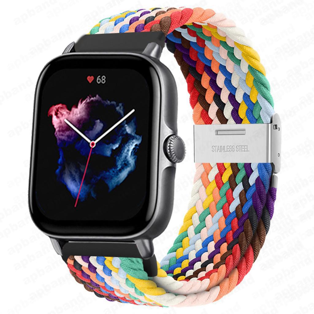 20mm/22mm Band For Amazfit GTS/2/2e/3/4/GTS2 Mini/GTR/3/Pro/4/GTR2/47mm/stratos Braided Watch Bracelet Amazfit Bip 6 5 3 Straps