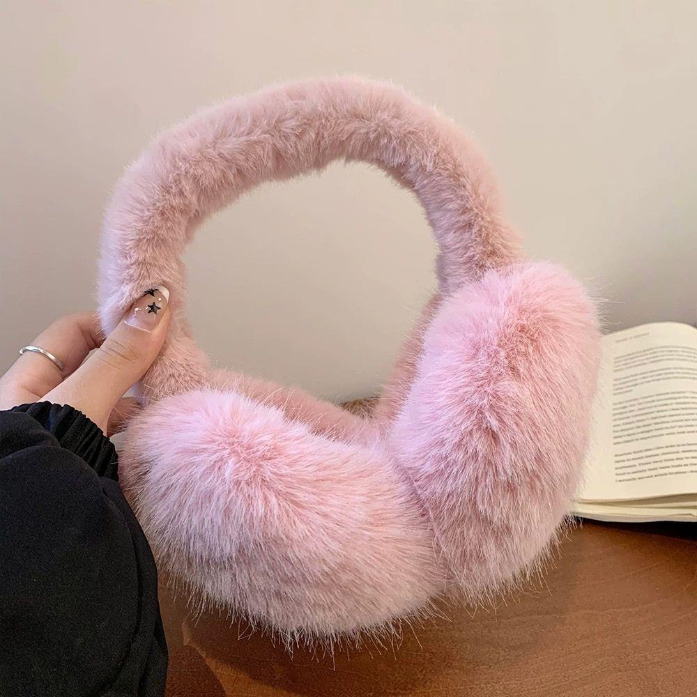 Folding Winter Warm Earmuffs Fashion Solid Color Winter Headphones Earflap Outdoor Cold Protection Soft Plush Ear Warmer