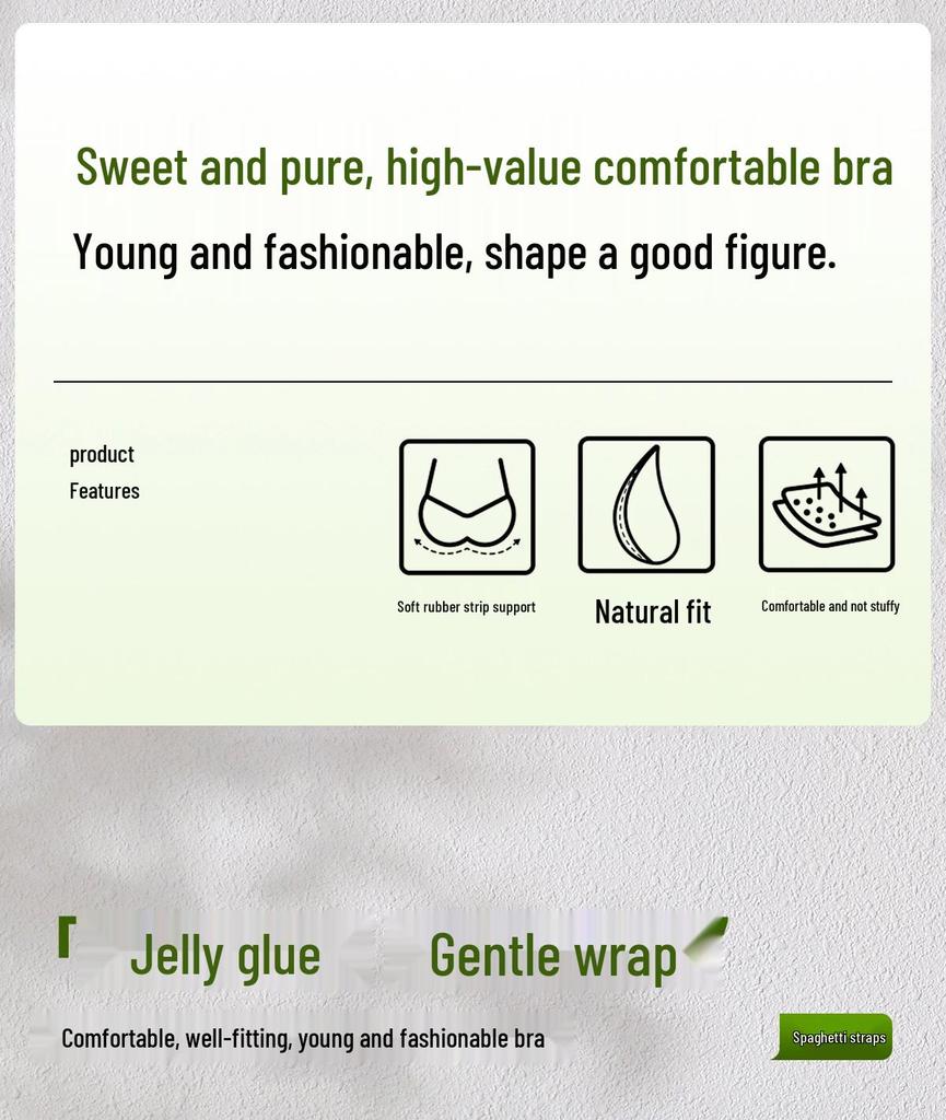 Seamless Push-Up Wireless Bra for Women with Side Support and Fixed Cups