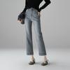 Lace and Lace Patchwork High Waisted Jeans for Women In 2026 Spring Fashion, Versatile and Slimming Straight Leg Pants