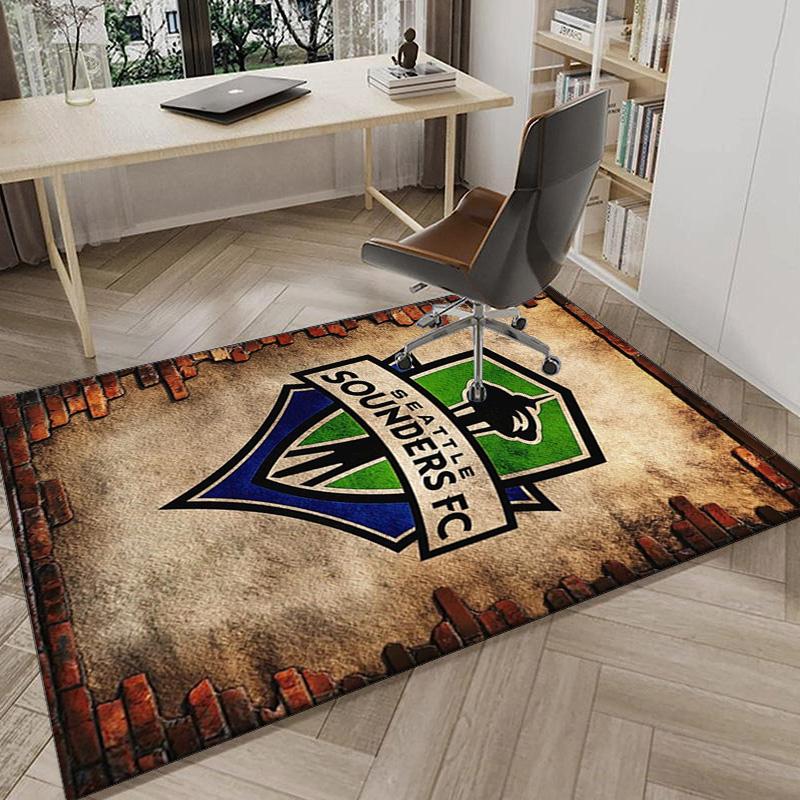 Sea-ttle Fc Logo Printed Area Rug for Office, Chair Rug, Decorative Carpet Floor Mat, Large Size Fan gifts Christmas gifts