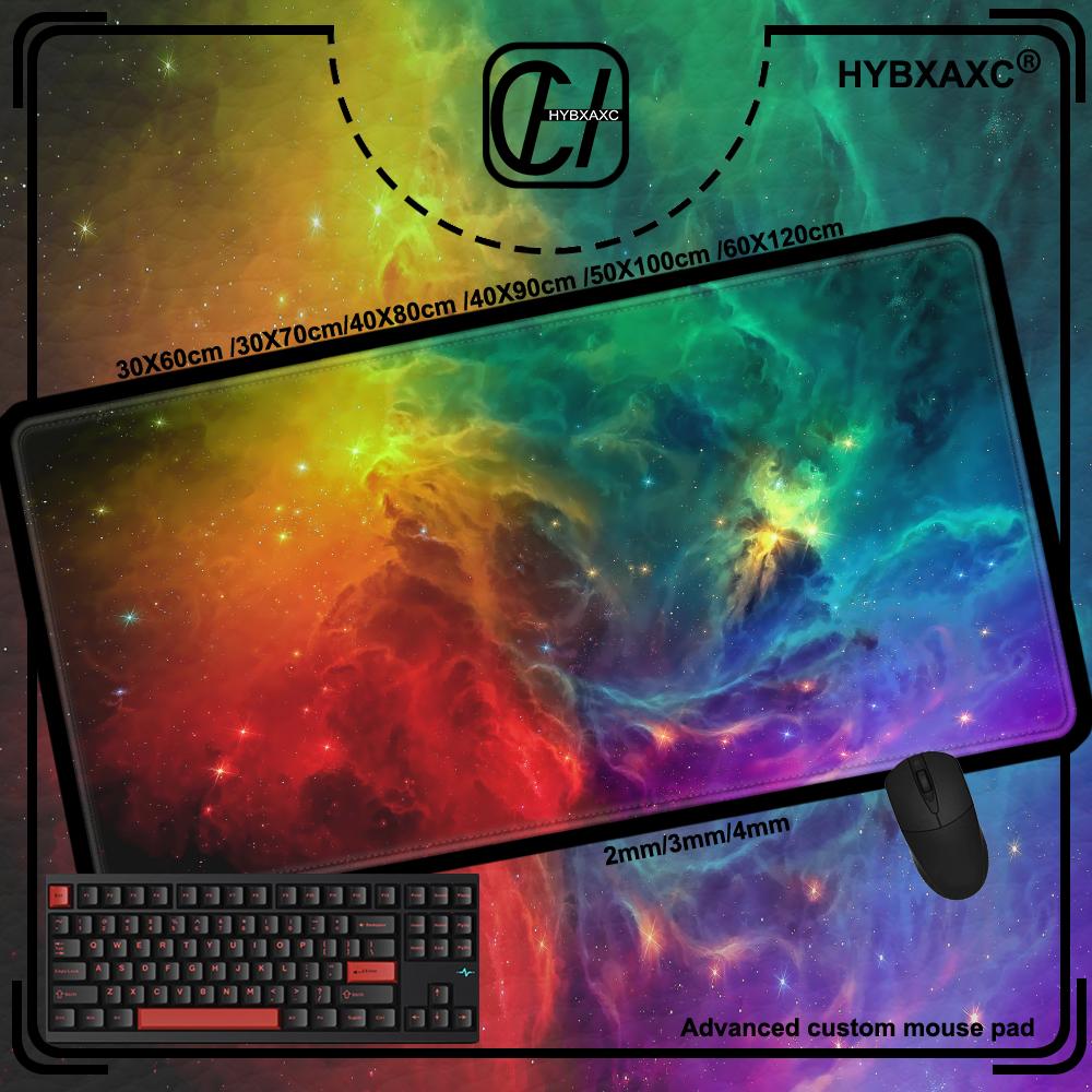 Space Gamer Mousepad Computer Gaming Large Mouse Pad Xmm Nonslip Nebula Laptop Carpet Galaxy HD Print Desk Mat Mouse Mat