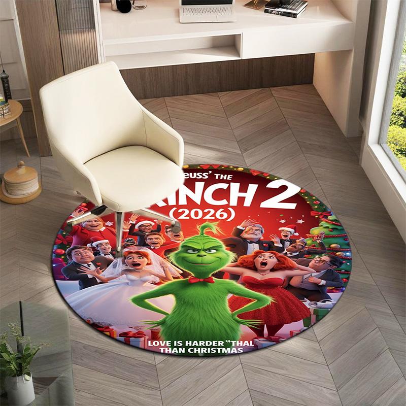 American Christmas Comedy How the Grinch Stole Christmas carpet Household goods decoration anti slip home table and chair mat aisle door mat carpet 5