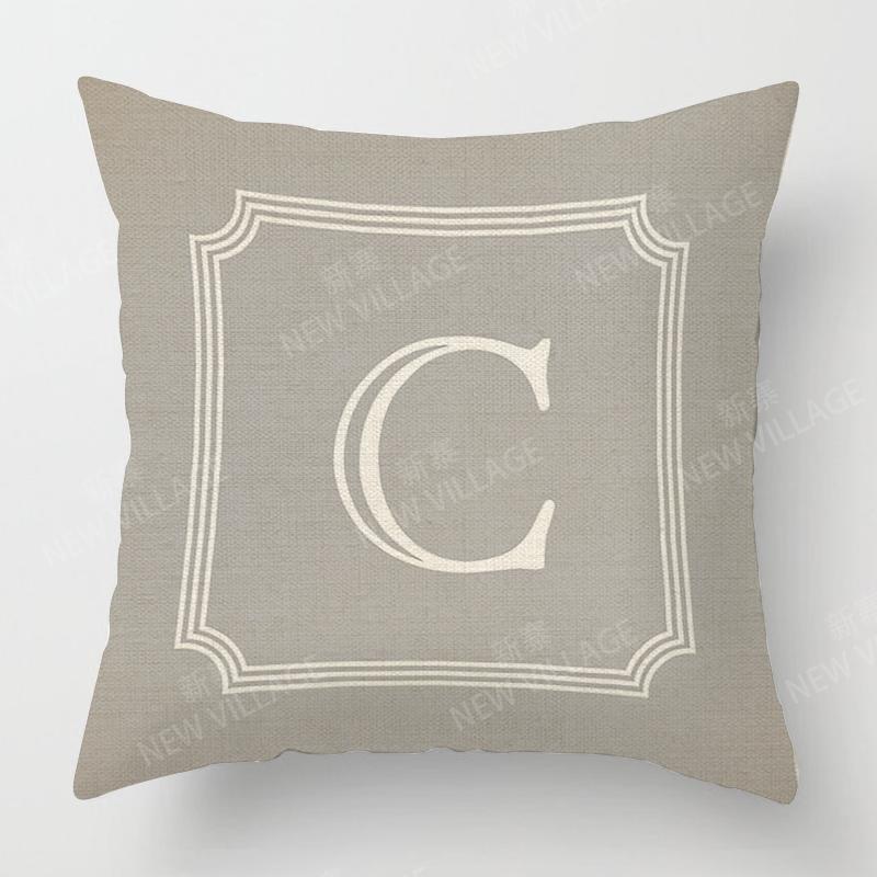 Home Living Room Fashion Grey Letter Decoration Cushion Covers Linen Throw Pillow Covers45*45 Pillowcase 40x40cm 50x50 45x45