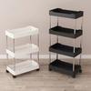 1pc 3/4 Tier Rolling Storage Cart High Capacity Storage Shelf Movable Gap Storage Rack Kitchen Bathroom And Livingroom Organizer