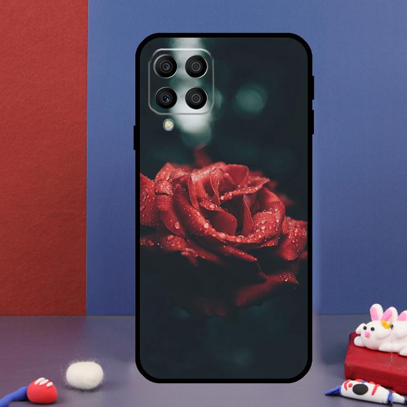 Red Rose Flower For Samsung Galaxy M33 M13 M23 M53 M15 M55 M31 M51 M14 M34 M54 M20 M30s M32 M52 Phone Case