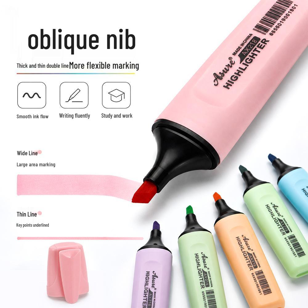 Macaron Fluorescent Pen Set for Journaling, Note-Taking, and Creative Doodling