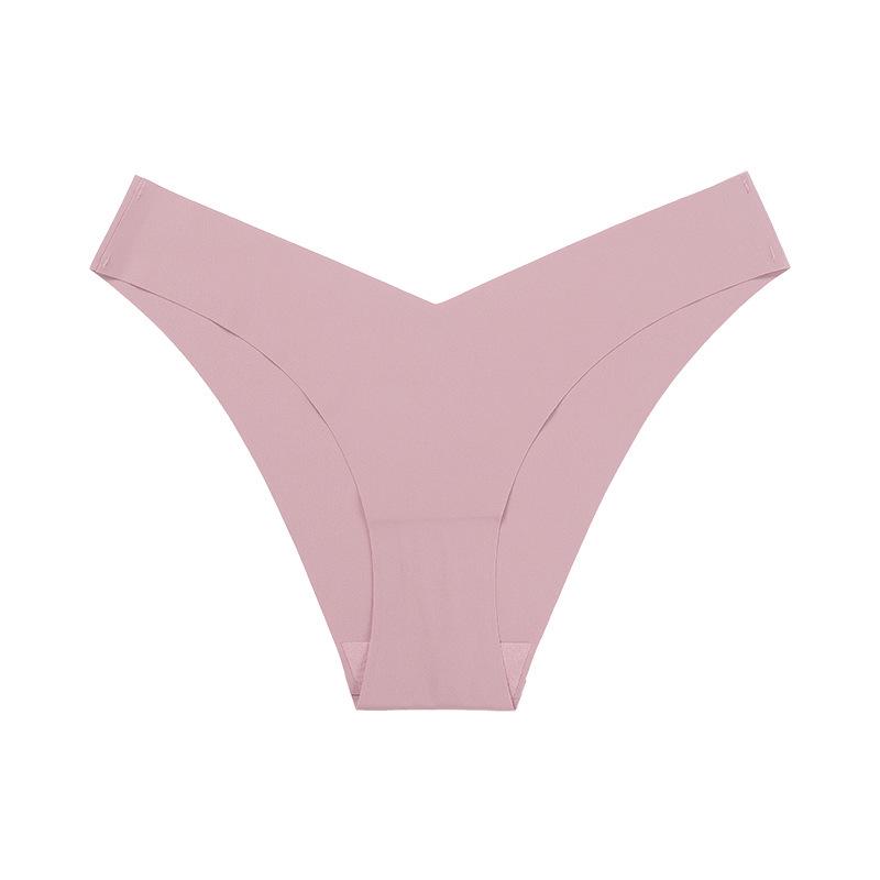 Plus Size Ice Silk Seamless Maternity V-Neck Low Waist One-Piece Sport Breathable Brazilian Panties