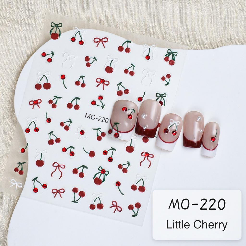 Colorful 3D Fruit Nail Decals Nails Art Decoration Cute Designs for Manicuring and DIY Nails Easy To Apply and Remove