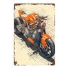 Vintage Motorcycle Metal Tin Sign Retro Biker Garage Wall Decor Industrial Style Art