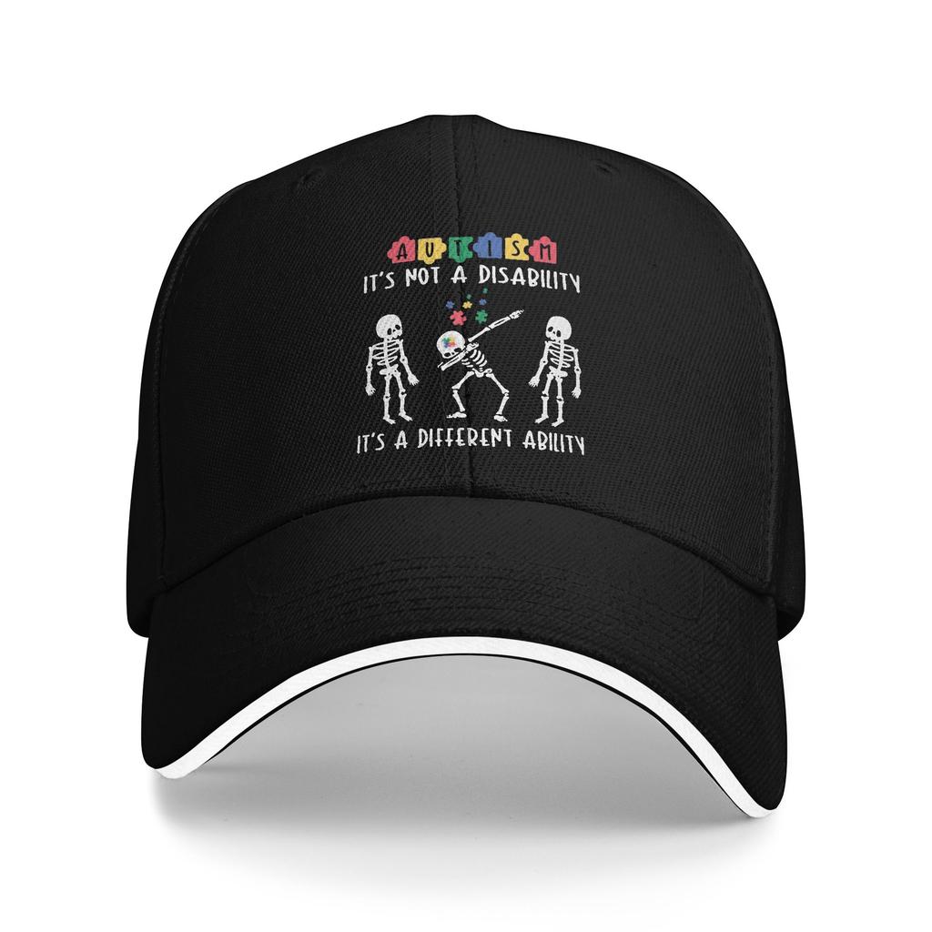 Custom Autism Guitar Skeleton Rock Meme Baseball Cap Outdoor WoUnisex Unisexs Adjustable  Dad Hat Autumn Snapback Hats