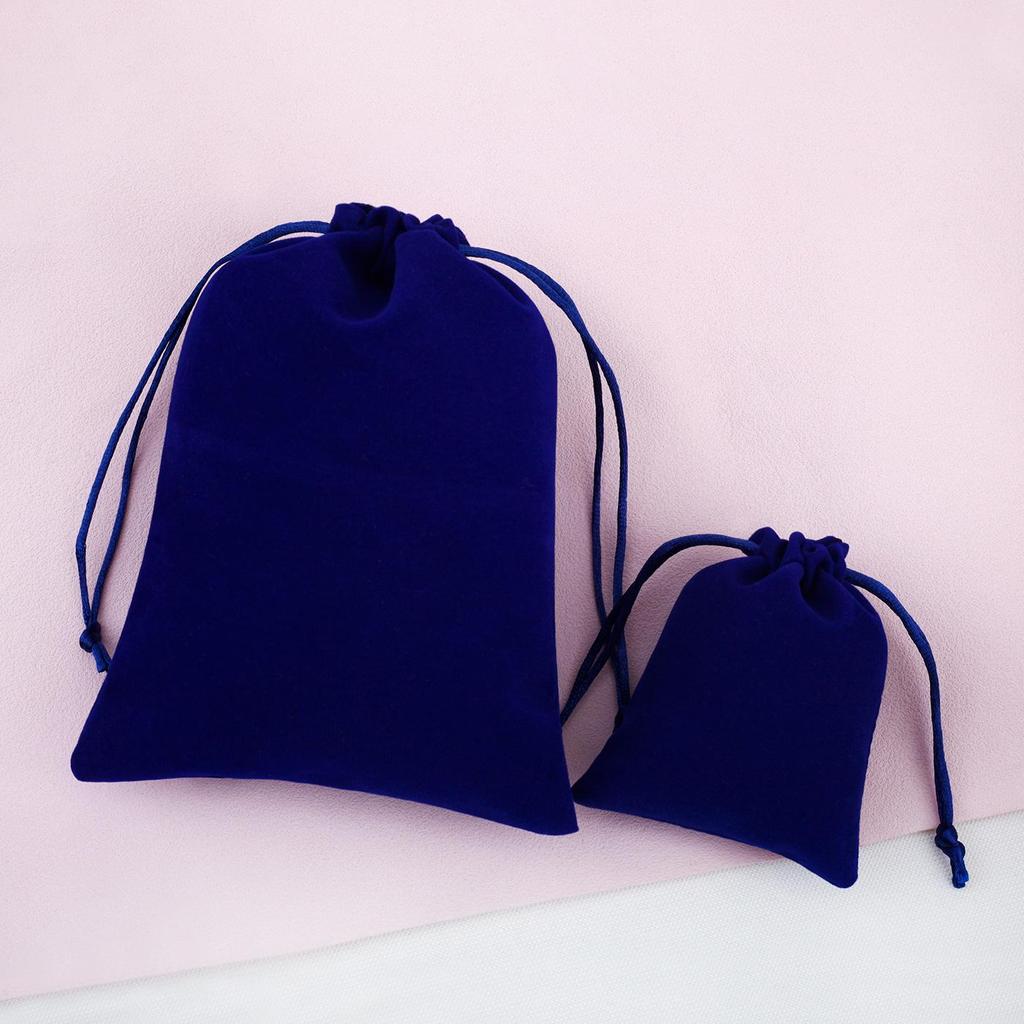 Velvet Drawstring Bag for Jewelry, Earphones, Coins, and Cosmetics Storage