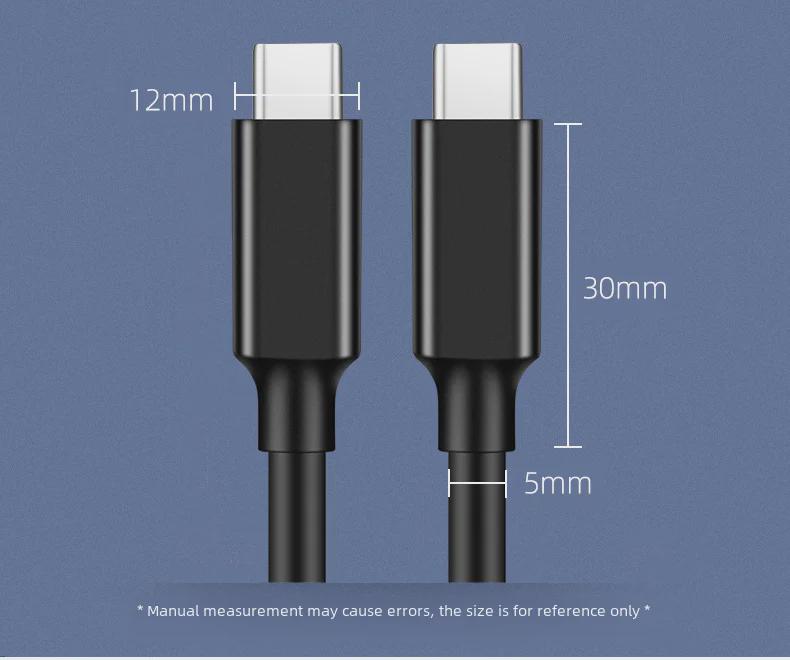 Type-C To Type-C USB3.2 Gen2x2 Male Cable, 100W PD Fast Charging, 4K Projection.