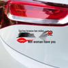 Creative Personality Reflective Car Door & Rear Window Sticker: 'A Wise Man Speaks Little'