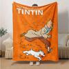 1 pezzo, Le avventure di Tintin: Un Accogliente Regalo per l'Arredamento della Casa, Camera da Letto, Soggiorno, Viaggio, Campeggio, Coperta per Auto, Spiaggia, Pisolino in Ufficio. Perfetto come Coperta da Divano