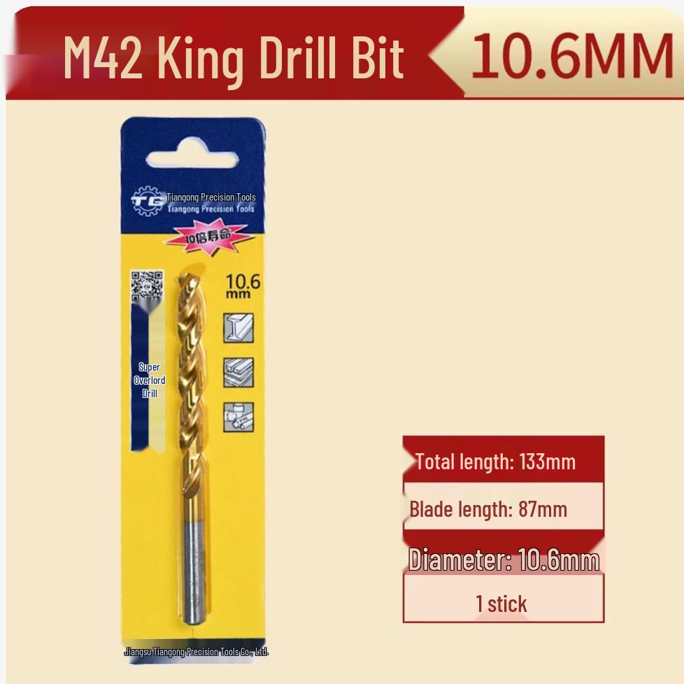 Tiangong M42 Overlord 8% Cobalt High-Speed Steel Twist Drill Bit for Stainless Steel
