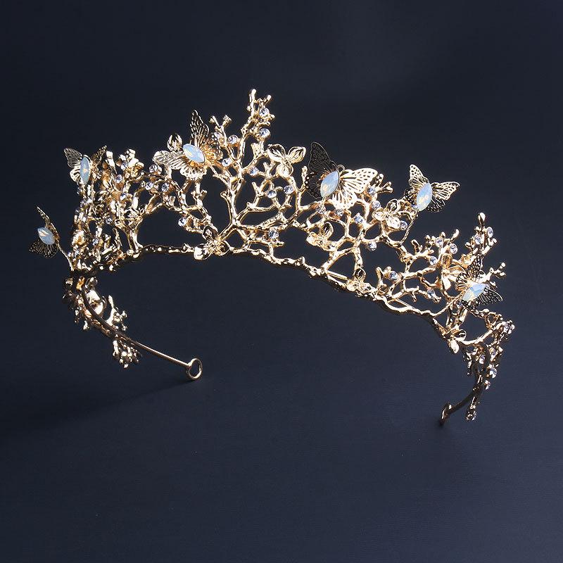 Forest Style Alloy Bridal Crown Headband Wedding Hair Accessories