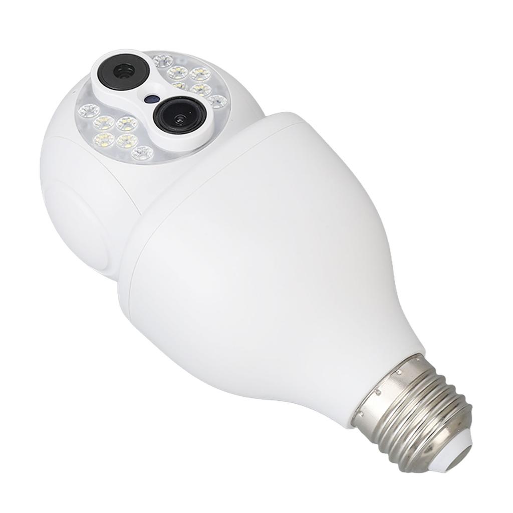 Kamera Bezpieczeństwa Żarówka 1080P Podwójny Obiektyw HD Noktowizja 2-kierunkowy Interkom Kamera Nadzoru WiFi