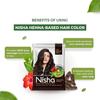 Nisha Colore Naturale per Capelli all'Henné 10g x Confezione da 10 | Tintura Erboristica Condizionante per Capelli Morbidi e Lucenti per Uomini e Donne
