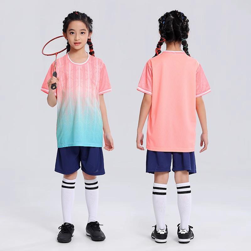 Kids Sports Set Breathable Quick-Dry T-Shirt Shorts Badminton Tennis Jump Rope School Training Unisex
