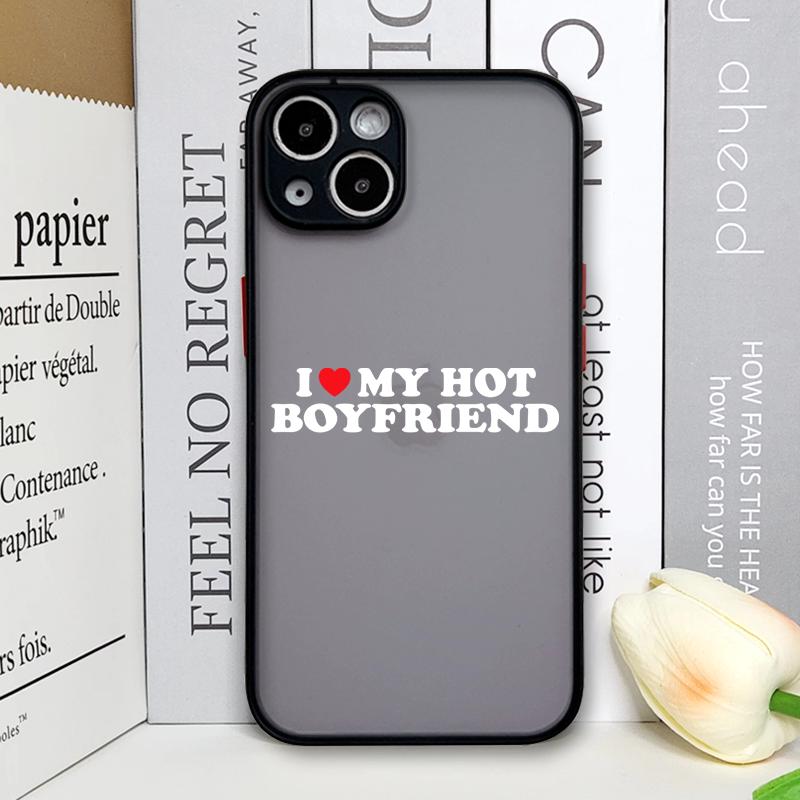 I Love My Boyfriend Girlfriend Couple Phone Case for Samsung Galaxy S25 S24 S23 Ultra S22 Plus S21 FE 5G Paired Cover Hard Shell