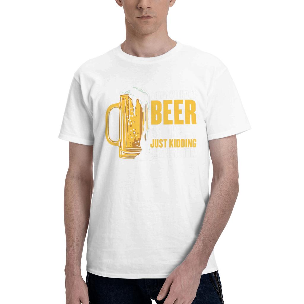 1 Piece Without Graphic 100 Cotton Tshirt Beer Day Tops Tees For Unisex