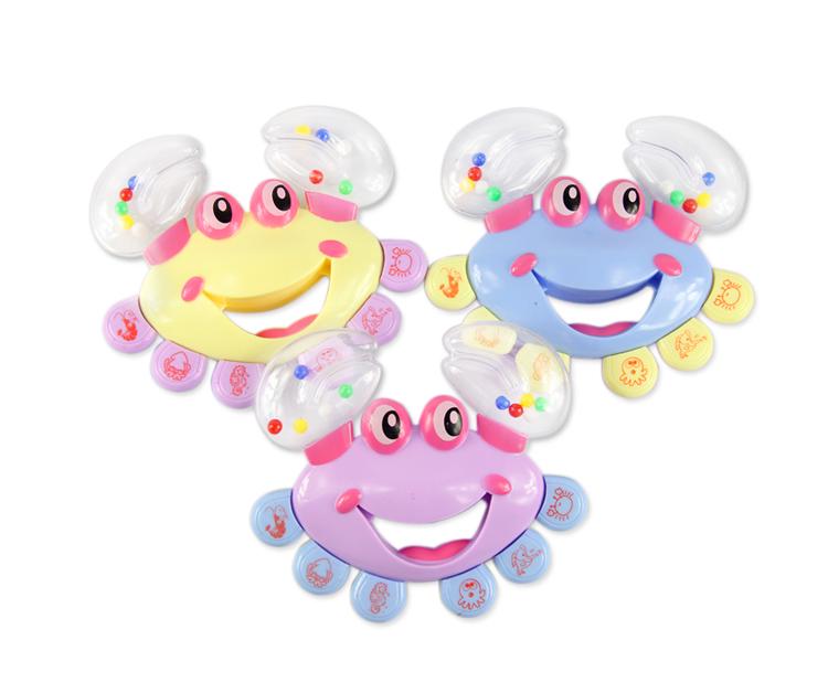 

Краб Погремушки Baby Design Ручной колокольчик Звенящие игрушки для новорожденных Мультяшные трясущиеся игрушки Погремушка random color