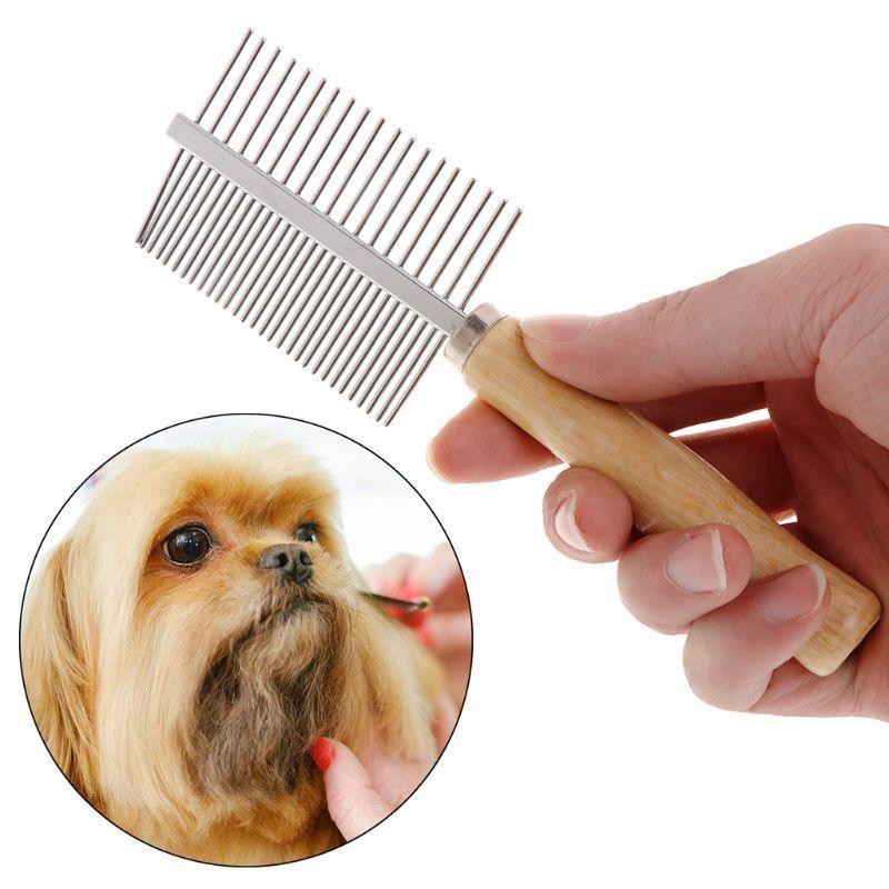 Dual-side Pet Grooming Brush Pet Hair Remover for Tangled Hair Undercoat Dirts