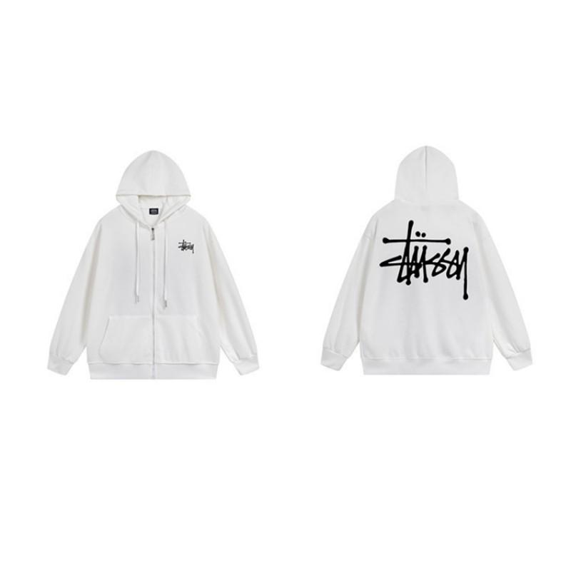 Mens Hooded Zip-Up Fleece-Lined Sweatshirt With Letter Print Casual Oversized Pullover Winter Jacket