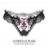 Sexy Panties Women's Beautiful Buttocks Lace Novelty Thong Pearl Massage Transparent Hollow T-pants 2172