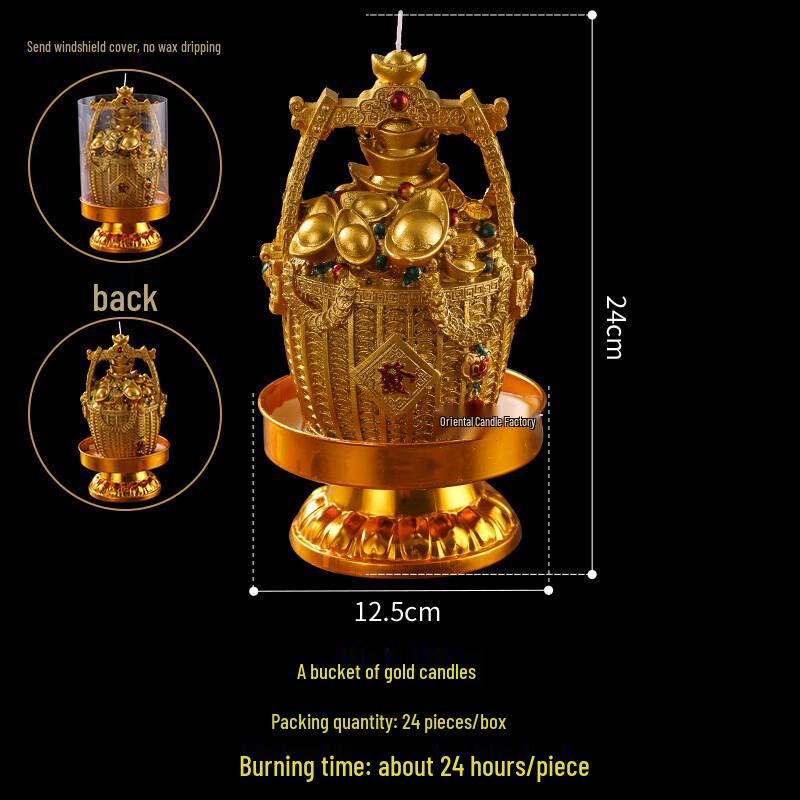 Lucky Gold Pot Prosperity Candle