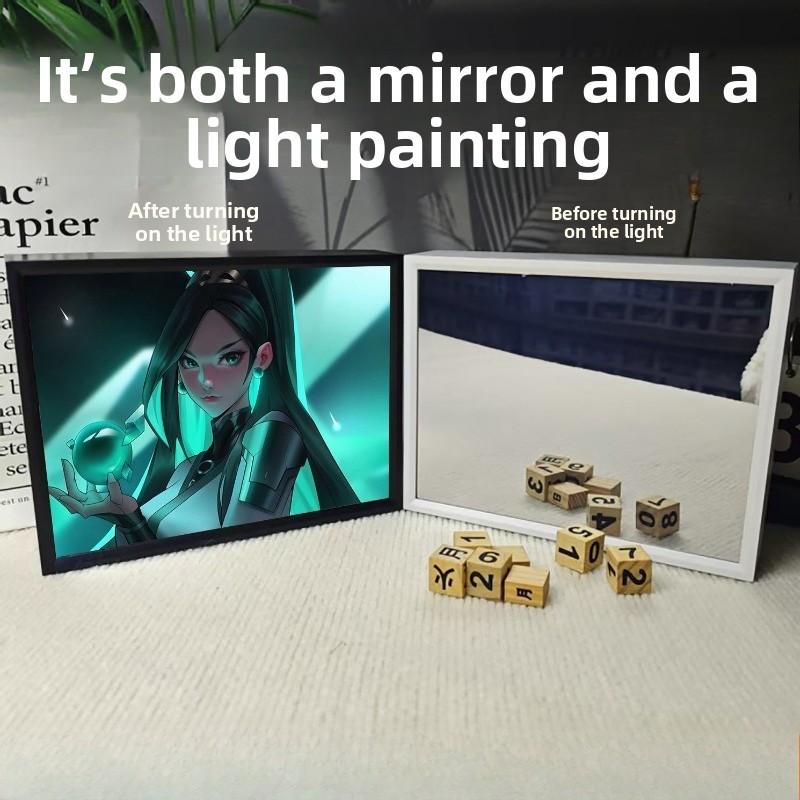 21cm/8.27in Valorant Light Painting 3D Lamp Anime Figure Peripherals Cartoon Desktop Display Bedroom Collectible Party Supplies