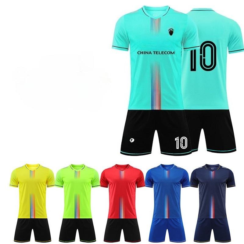 Summer Football Jersey Set Men'S Short-Sleeved Light Board Competition Training Jersey Adult Children'S Sports Clothing Jersey