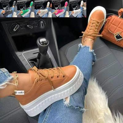 Neue Damenmode-Plattform-Turnschuhe, Schnürschuhe, Damenschuhe, Keil-Turnschuhe für Damen, Damenschuhe