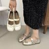 Fashion 2025 New High Quality Spring Autumn Butterfly-knot Women Ballet Flats Shoes Concise Square Toe Eelgant Soft Sole Mary Jane Shoes