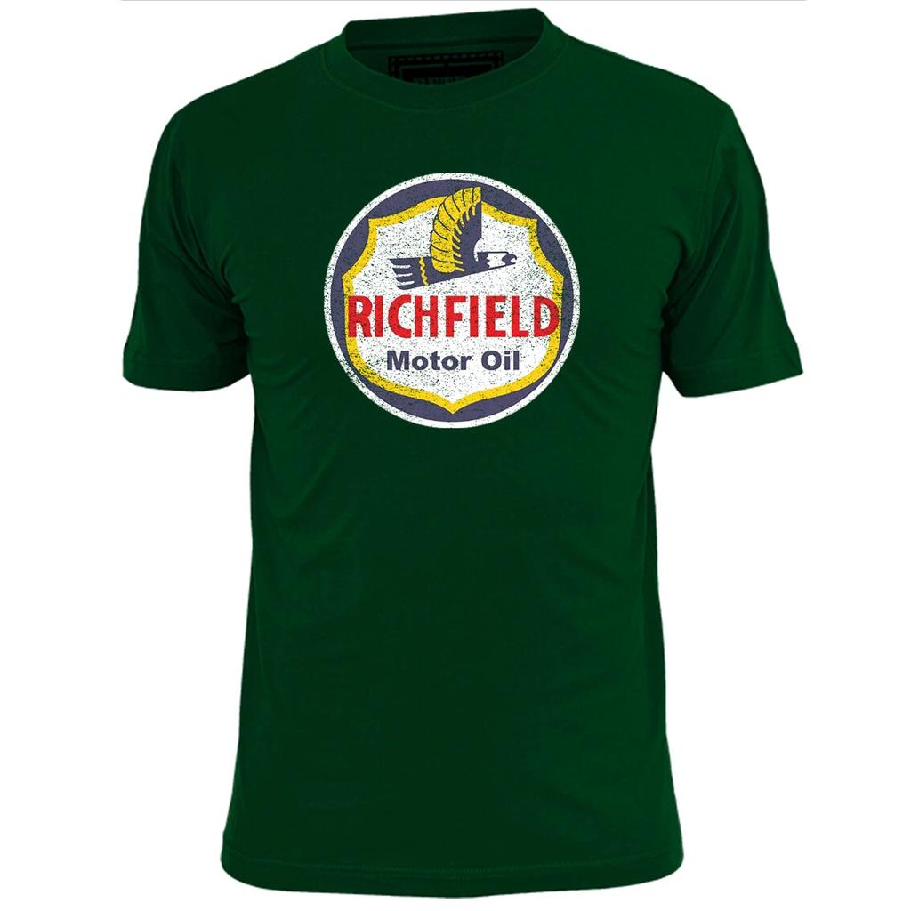 Herren Richfield Vintage Motoröl T-Shirt Retro Benzin Gas