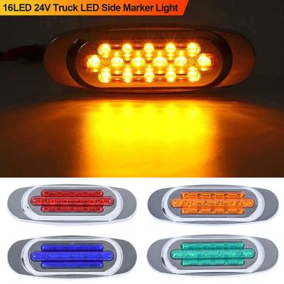 16LED 24V LKW LED Seitenmarkierungsleuchte Positionsbegrenzungsleuchten Anhänger Explosives Blinklicht