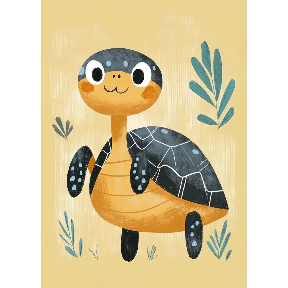 Cute Smiling Cartoon Dolphin Cow Owl Unicorn Posters Expressive Eyes Prints Canvas Painting Wall Picture Home Kid's Room Decor