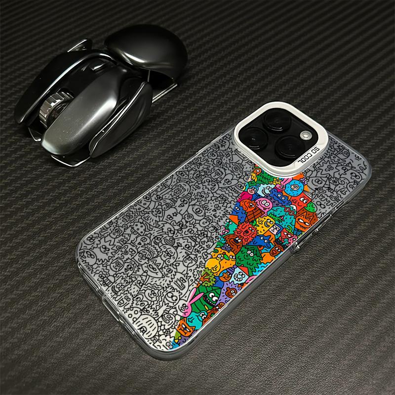 

Full Screen Small Monster Phone Case For iPhone 15 14 13 12 11 Pro Max 78 Plus XR XS MAX MINI Y2K Anti Fall Back Cover TPU&Case&iphone13 Mini(5.4 )