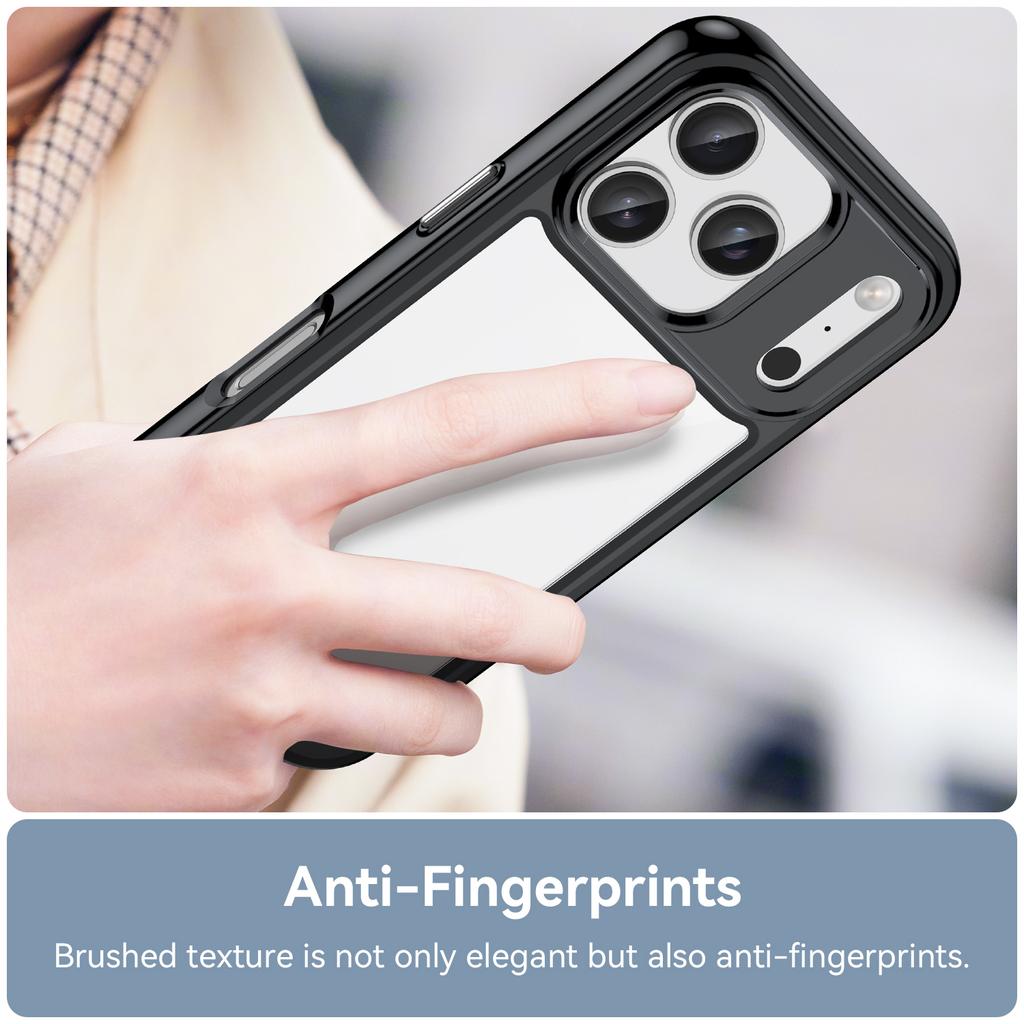 For iPhone 17 Pro Case TPU+Acrylic Protective Clear Phone Cover