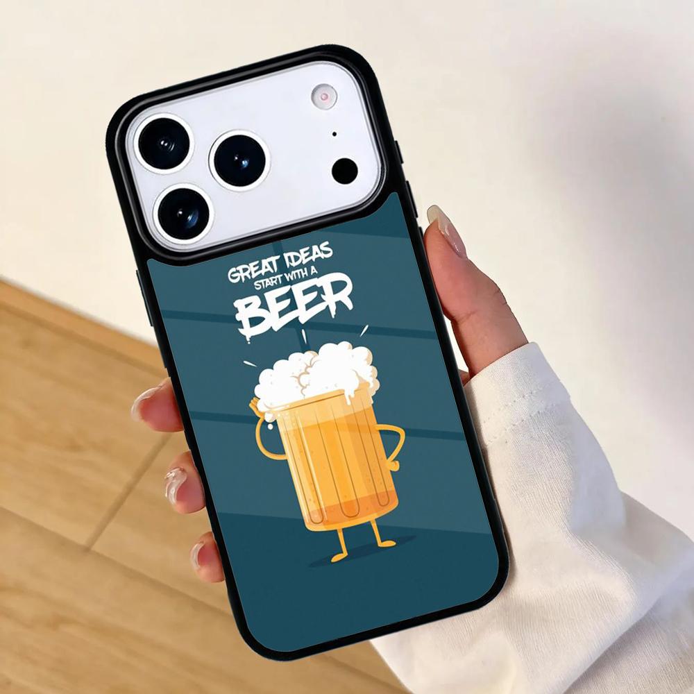 Beer Alcohol Mobile Phone Case for IPhone 17 AIR 16pro Max 15 14 13 12 11 Bumper Cover iPhone 13 mini