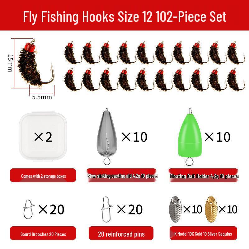 Sunflower Seed Lure Set: Non-toxic Fly Hook Line for Mosquitoes and Small Fish